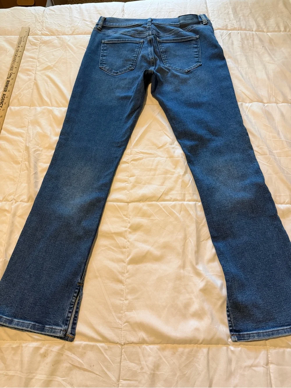 Express Women's Dark Blue Flare Jeans
